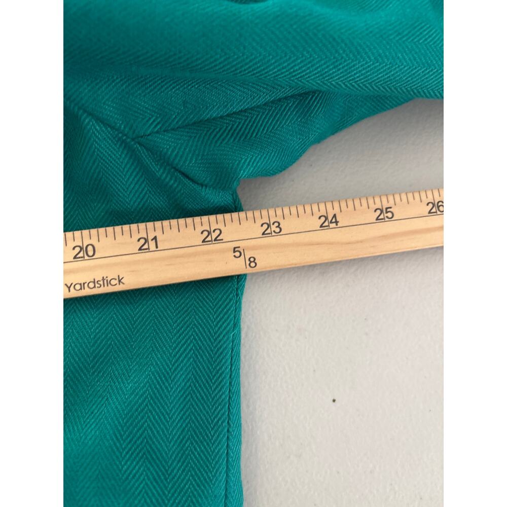 Jos A Bank Blazer Jacket Made in USA Women's Size 16 Green Linen Blend Pockets - Picture 6 of 13